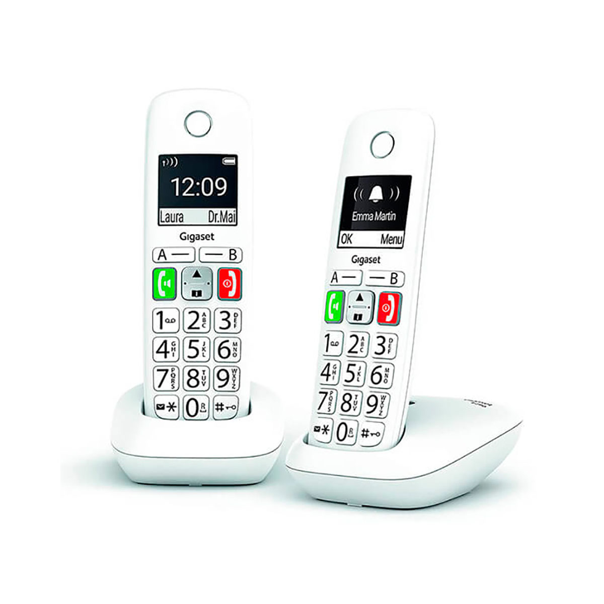 Teléfono Inalámbrico DECT Gigaset E290 DUO Blanco – SEMINUEVO