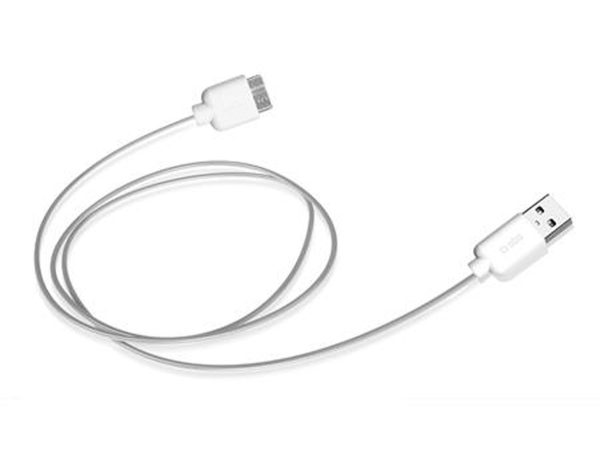 Cable de datos MicroUSB Tipo B a USB 3.0 Blanco