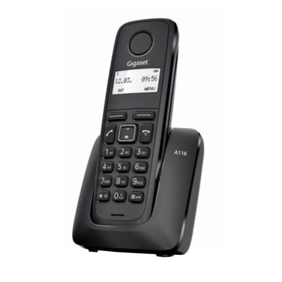 Teléfono inalámbrico Dect Gigaset A116 negro