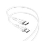 Cable de datos BX51 60W USB-C a USB-C 1m Blanco (White)