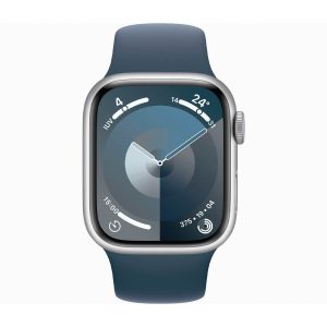 Apple Watch Series 9 GPS 41mm Aluminio Plata y Correa deportiva Azul (Storm Blue) MR903QL/A - Talla S/M