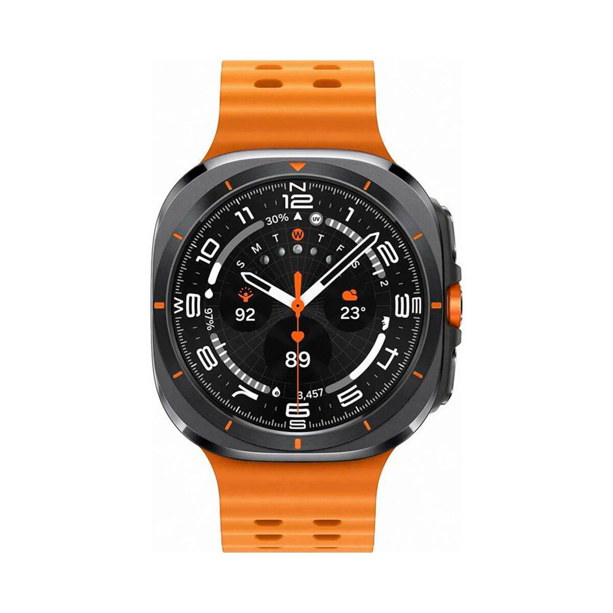 Samsung Galaxy Watch Ultra 4G 47mm Gris (Titanium Gray) y Correa Marine Band Naranja L705