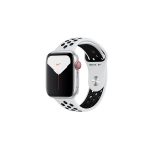 Apple Watch Nike Series 5 GPS + Cellular, 44mm Aluminio Plata y correa deportiva platino puro/negro MX3E2TY/A