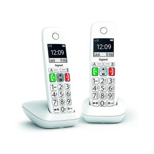 Teléfono Inalámbrico DECT Gigaset E290 DUO Blanco - SEMINUEVO