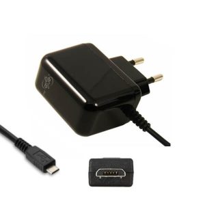 Cargador de pared MicroUSB negro