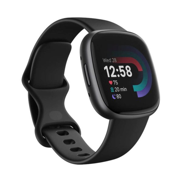 Fitbit Versa 4 Negro (Black) y Cuerpo de Aluminio Gris (Graphite)