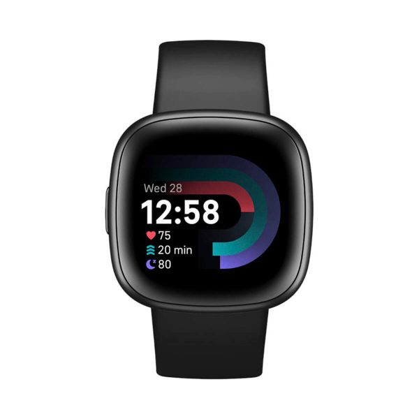 Fitbit Versa 4 Negro (Black) y Cuerpo de Aluminio Gris (Graphite)