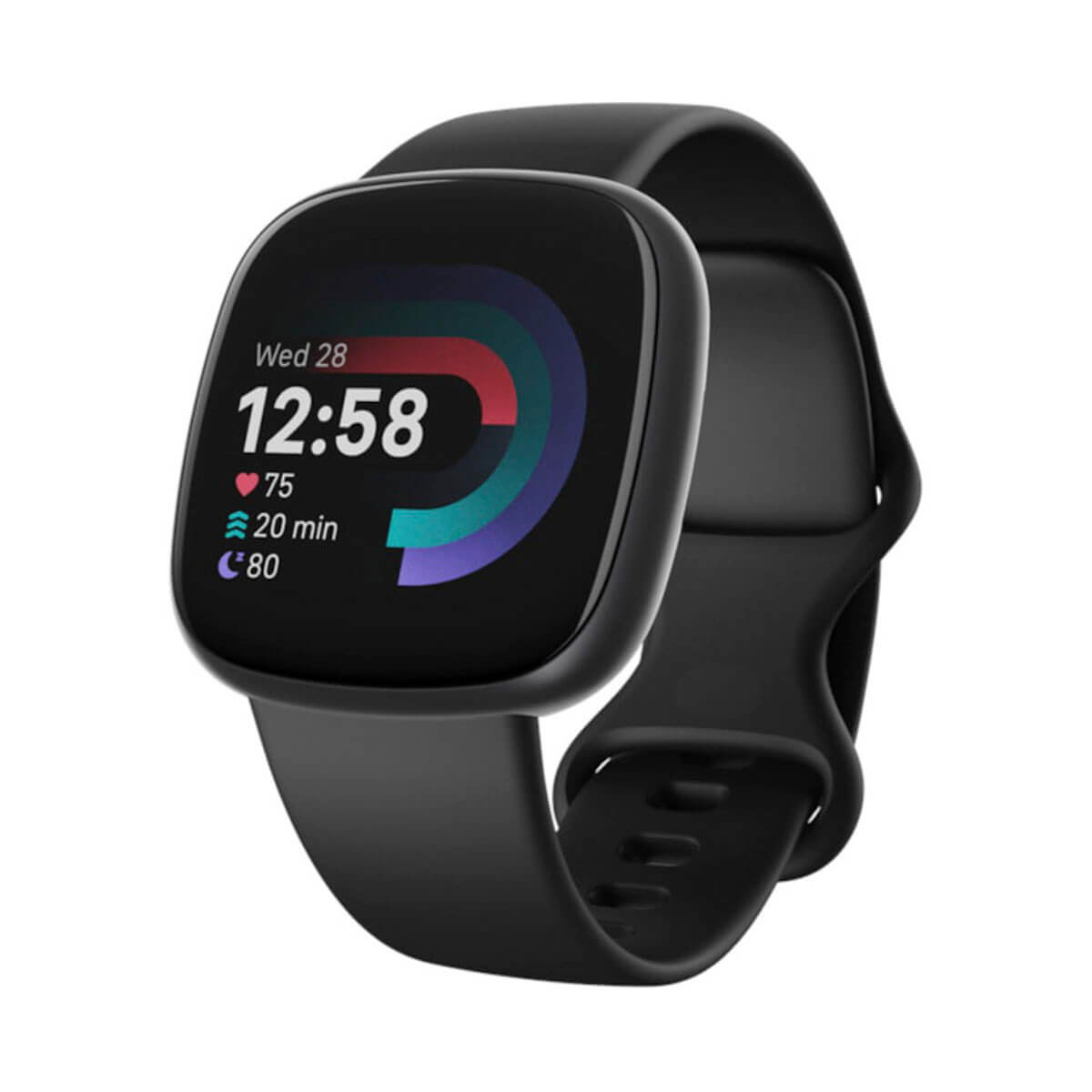 Fitbit Versa 4 Negro (Black) y Cuerpo de Aluminio Gris (Graphite)