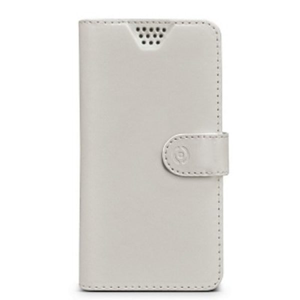 Funda Celly universal L tipo libro blanca