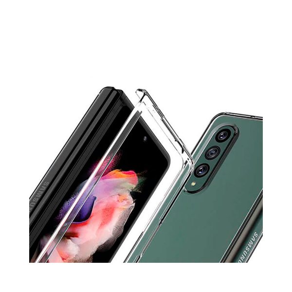 Funda de Silicona Rígida Transparente para Samsung Z Fold3 5G