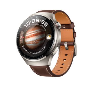 Huawei Watch 4 Pro Classic Titanio y Correa de Cuero Marrón (Dark Brown) Medes-L19L