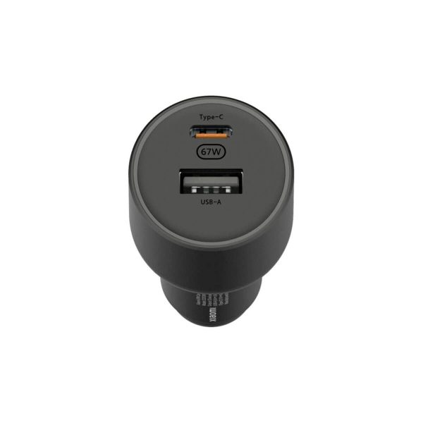 Xiaomi 67W Car Charger USB-A Tipo-C Cargador de coche Negro BHR6814GL