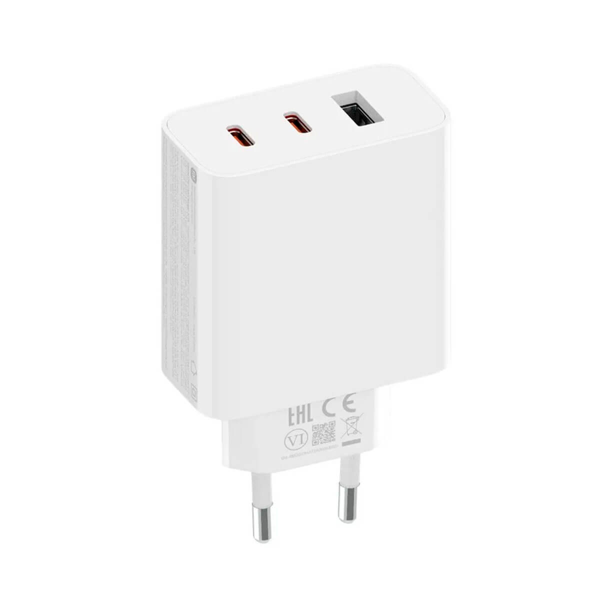 Xiaomi 67W GaN Charger 2C1A Cargador de pared + Cable USB-C Blanco